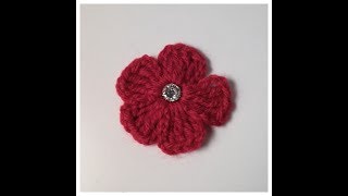 بالكروشيه طريقه عمل ورده بسيطه وسهله جدا  fleur en crochet