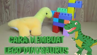 Bermain lego membuat bentuk DINOSAURUS