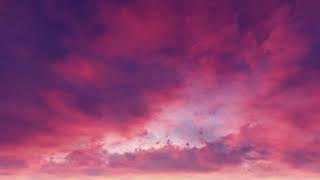 ( CGI 4k Stock Footage ) Horror Purple indian sunset clouds