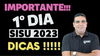 IMPORTANTE!!!! DICAS PARA O PRIMEIRO DIA DO SISU 2023!!! O QUE VC DEVE FAZER PARA UMA BOA ESCOLHA!!