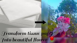 how to make a tissue paper flower 🌹 best out of waste # diy  #anamartandcraft #bestoutofwaste #