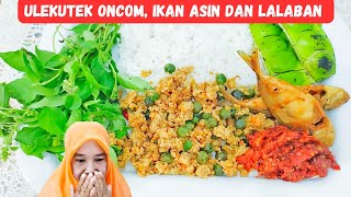 Makan sama ulukutek lenca oncom.ikan asin sambel dan lalaban ‼️nikmat nya nggak habis 2 mantap pisan