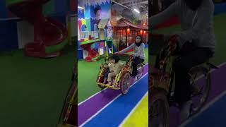 Playgraoundnya ada becak mini 🥳 #shortvideo #viralvideo #becakmini #playground