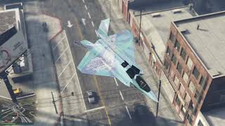 cinematic Raiju VTOL jet flight from Hangar to AutoShop | GTA5 GrandTheftAuto V