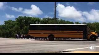 Buses Leaving Key Largo K-8 on the Last Day of School (2019)