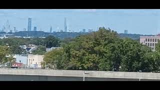 New York City up-close - NYC skyline from JFK airport, October 5, 2024