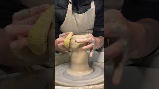 🗿 #ceramics #pottery #clay #practice #wheelthrowing #shorts