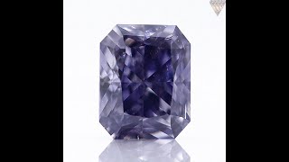 0.14 ct FANCY DARK VIOLET GRAY RADIANT GIA