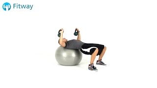 How To Do: Stability Ball Chest Press - Kettlebell Flat | Chest Workout Exercise