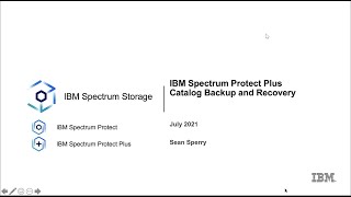 IBM Spectrum Protect Plus - Catalog Backup and Recovery - Demo