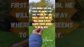 God knows you are tired. He knows you are trying. #jesus #bible #truth #faithinjesus