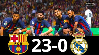 MESSI, RONALDO, MBAPPE, NEYMAR, ALL STARS | BARCELONA 23-0 REAL MADRID