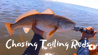 Chasing Tailing Reds | South Padre Island Kayak Fishing (South Bay)