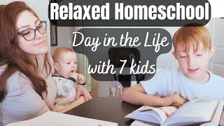 Real Life Homeschool Day (with 7 kids)