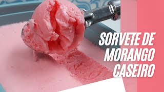 Como Fazer SORVETE DE MORANGO CASEIRO [APENAS 3 INGREDIENTES] FÁCIL e RÁPIDO