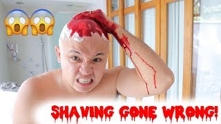 SHAVING GONE WRONG!!! - PRANKING MY WIFE