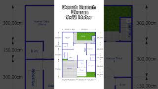 Denah Rumah Di Lahan 9x12 Meter #denahrumah #rumah #desianrumah