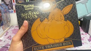 OPENING A NEW SHINING FATES EEVEE VMAX ELITE TRAINER BOX + FREE Giveaway