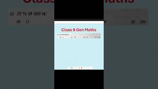 Class 9 General Maths MCQ#1