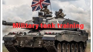 Military tank training action