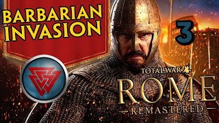 DEFENDING AGAINST HORDES!! Total War Rome Remastered - Barbarian Invasion: Alemanni Campaign #3