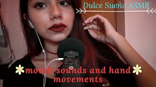 ASMR Español - Face Touching, Hand Movements and mouth sounds for Sleep (sksk, tingle, tap...)🙌🏼🎧