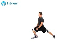 How To Do: Resistance Band Squat - Split Side | Leg Workout Exercise