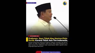 TERNYATA MENHAN PRABOWO ENGGAN TONTON PIALA DUNIA, ALASANNYA SIMPEL...