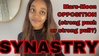 SYNASTRY: Mars opposite partner’s Moon synastry (strong push & pull❤️‍🔥)