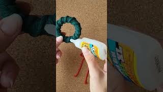 Macrame Christmas Wreath Ornament Tutorial 🎄#shorts #macrame #macrametutorial