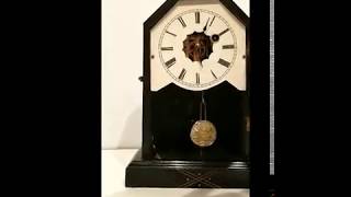 Rare Antique Ansonia Cottage Clock Black Bird Model Circa 1883