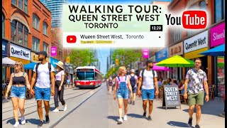 4k walking tour Canada - Queen Street W - Toronto ! #travel  #canada