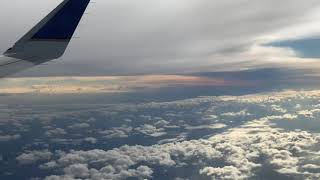 Beautiful cloud cover view from an airplane over West Texas: United Express Embraer 175