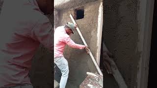 Plaster a Wall #shorts #wallplaster #youtubeshorts #construction #foryou