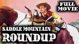 SADDLE MOUNTAIN ROUNDUP | Ray Corrigan | Full Western Movie | English | Wild West | Free Movie