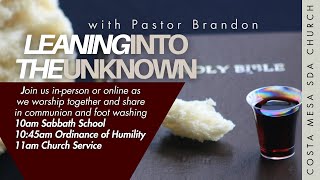 October 14, 2023 Church Service "Leaning into the Unknown" with Pastor Brandon Moningka