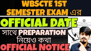 Wbscte 1st Semester Exam Date Official | WBSCTE New Notice 2024-25 | WBSCTE Youth Hub Education