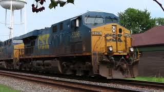 3 Trains on the CSX Indy Line, 8/13/23