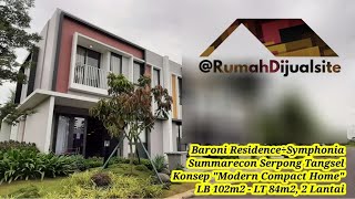 Rumah Modern Compact 2 Lt 102m2, di Summarecon Serpong Harga kurang Rp2M