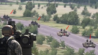 Massive Tank Column was destroyed by Defenders Artillery fire - arma3 milsim