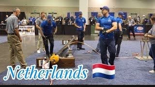 AWWA pipe tapping competition Netherlands team at the Anaheim California convention Center 2024.