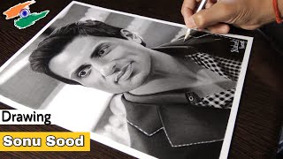 Drawing of Sonu Sood❤️🙏🏻🇮🇳🇮🇳 | like for Sonu Sood 😊 #sonusood#sonusoodfanart#shorts#viral