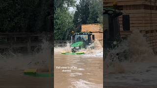 Farmer vs Rufford Ford Concrete Blocks 😱 #rufford #ruffordford #farmer #johndeere #entertainment