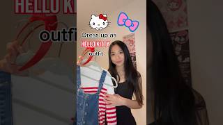 Easy Hello Kitty inspired outfit 🎀 | Get dressed with me #hellokitty #sanriocore #jfashion