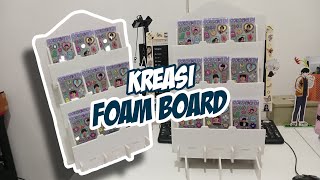 Kreasikan Foam Board Jadi Wadah Sticker Lucu