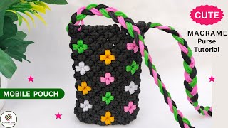 Macrame Mobile Pouch | Macrame Mobile Bag Tutorial