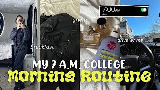 MY 7 A.M. COLLEGE MORNING ROUTINE *realistic* ☆: grwm, chick-fil-a breakfast, drive with me