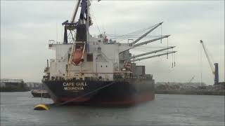 ZEESCHIP LADEN EN LOSSEN IN DE DORDSE ZEEHAVEN