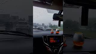 Driving baleno on heavy rain ☔🚘||Car driving status ||Enjoy the ride 🚘🥰#rain #driving #cars