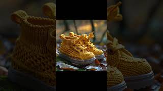 Cute crochet shoes for kids #crochet #knitted #shoes #design